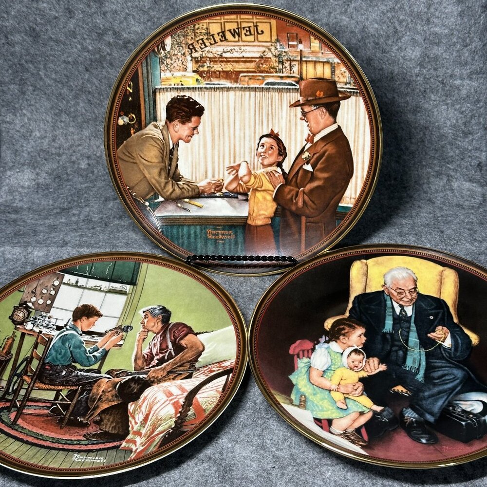 Norman Rockwell ‘The Ones We Love’ Knowles Plate Set - Lot of 3